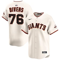 Spencer Bivens Men's Nike Cream San Francisco Giants Home Limited Custom Jersey