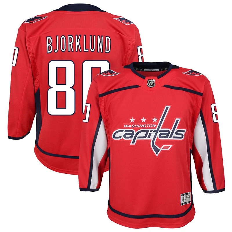 Garin Bjorklund Youth Red Washington Capitals Home Custom Premier Jersey