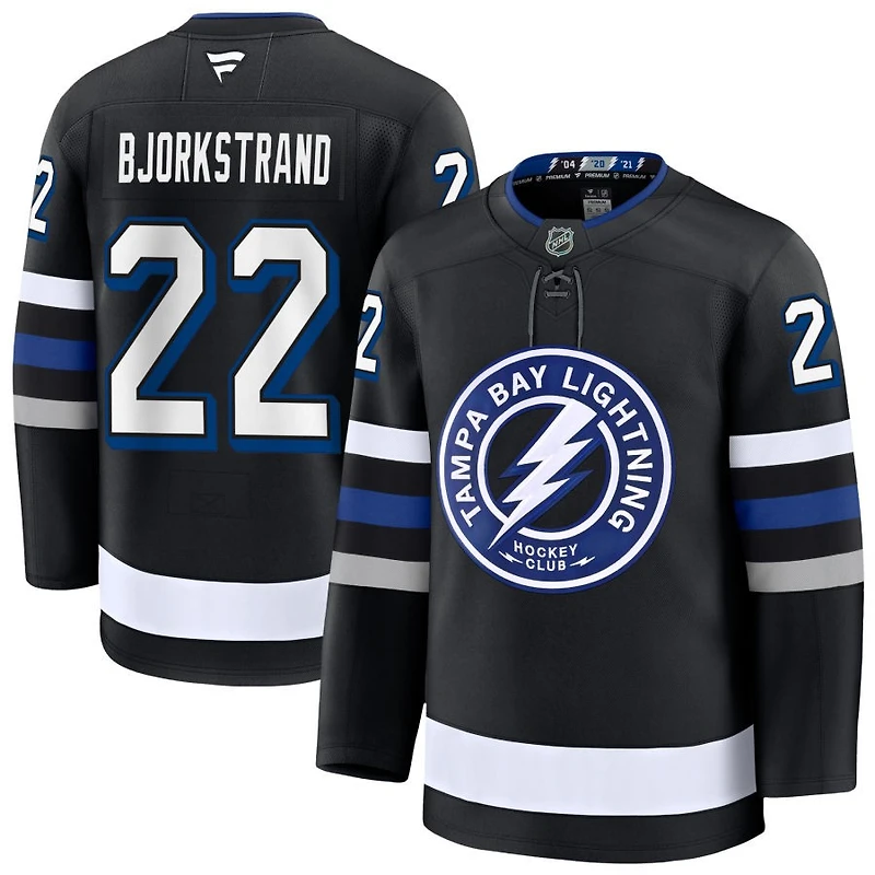 Oliver Bjorkstrand Men's Fanatics Black Tampa Bay Lightning Alternate Premium Custom Jersey