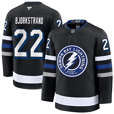 Oliver Bjorkstrand Men's Fanatics Black Tampa Bay Lightning Alternate Premium Custom Jersey