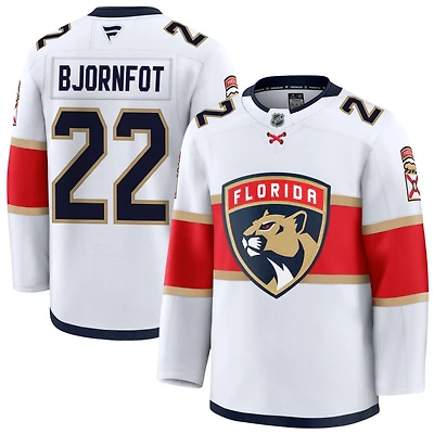 Tobias Bjornfot Men's Fanatics White Florida Panthers Away Premium Custom Jersey