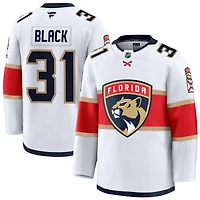 Cooper Black Men's Fanatics White Florida Panthers Away Premium Custom Jersey