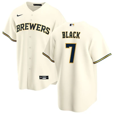 Tyler Black Men's Nike Cream Milwaukee Brewers Home Replica Custom Jersey