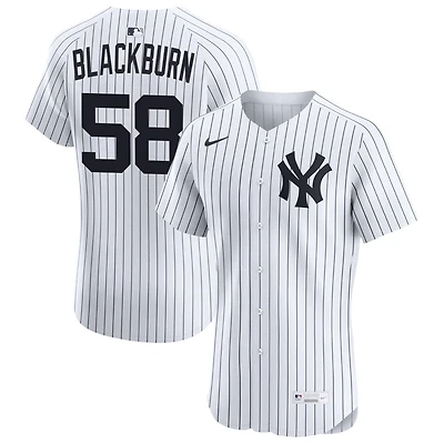 Paul Blackburn Men's Nike White New York Yankees Home Elite Custom Jersey