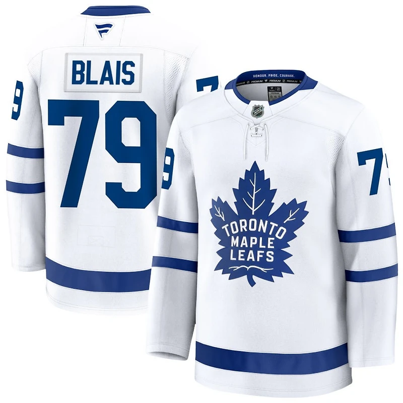Samuel Blais Men's Fanatics White Toronto Maple Leafs Away Premium Custom Jersey