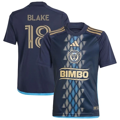 Andre Blake Youth adidas  Navy Philadelphia Union 2024 The XV Kit Replica Custom Jersey