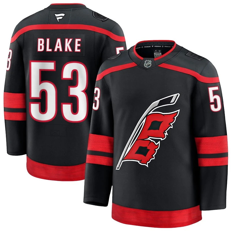 Jackson Blake Men's Fanatics Black Carolina Hurricanes Home Premium Custom Jersey
