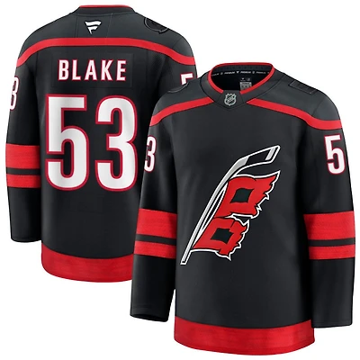 Jackson Blake Men's Fanatics Black Carolina Hurricanes Home Premium Custom Jersey