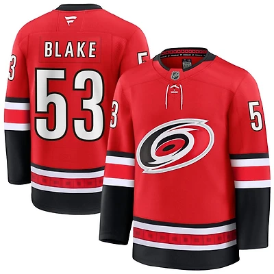 Jackson Blake Men's Fanatics Red Carolina Hurricanes Alternate Premium Custom Jersey