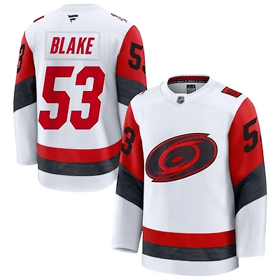 Jackson Blake Men's Fanatics White Carolina Hurricanes Away Premium Custom Jersey