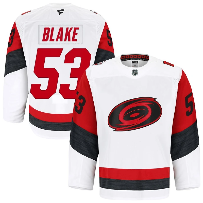 Jackson Blake Men's Fanatics White Carolina Hurricanes Away Authentic Pro Custom Jersey