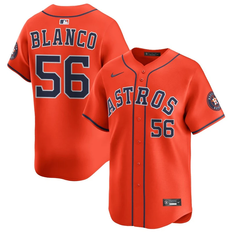 Ronel Blanco Men's Nike Orange Houston Astros Alternate Limited Custom Jersey