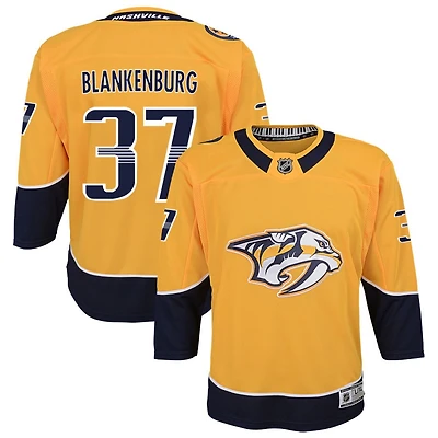 Nick Blankenburg Youth Yellow Nashville Predators Home Premier Custom Jersey