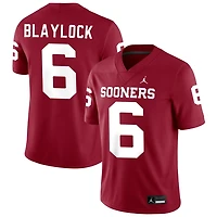 Tory Blaylock Men's Jordan Brand Crimson Oklahoma Sooners NIL Pick-A-Player Football Replica Jersey