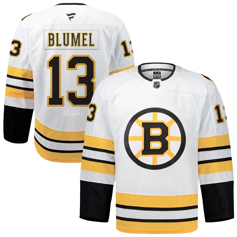 Matej Blumel Men's Fanatics White Boston Bruins Away Authentic Pro Custom Jersey