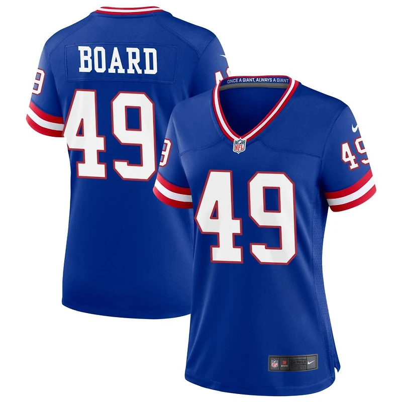 Chris Board Women's Nike Royal New York Giants Classic Custom Game Jersey