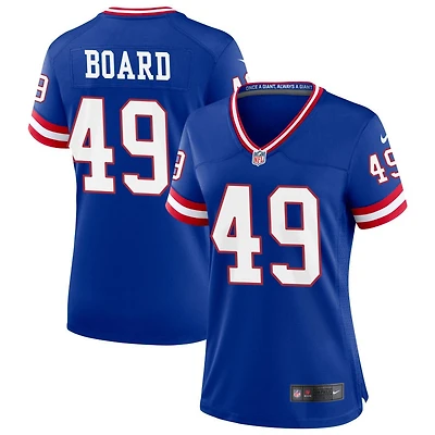 Chris Board Women's Nike Royal New York Giants Classic Custom Game Jersey