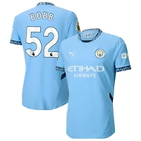 Oscar Bobb Men's Puma Light Blue Manchester City 2024/25 Home Authentic Custom Jersey