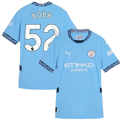 Oscar Bobb Women's Puma Light Blue Manchester City 2024/25 Home Replica Custom Jersey