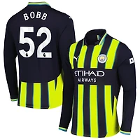 Oscar Bobb Men's Puma Navy Manchester City 2024/25 Away Replica Long Sleeve Custom Jersey