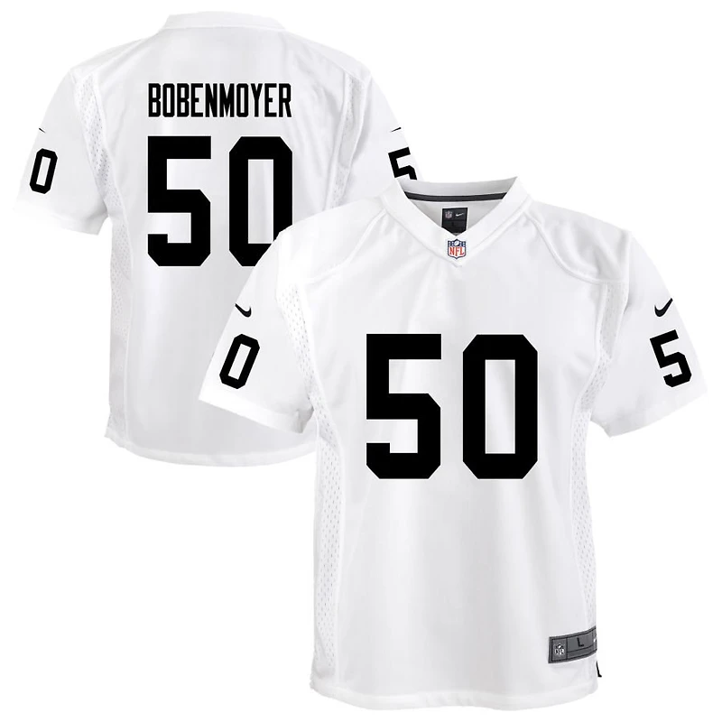 Jacob Bobenmoyer Youth Nike White Las Vegas Raiders Team Custom Game Jersey