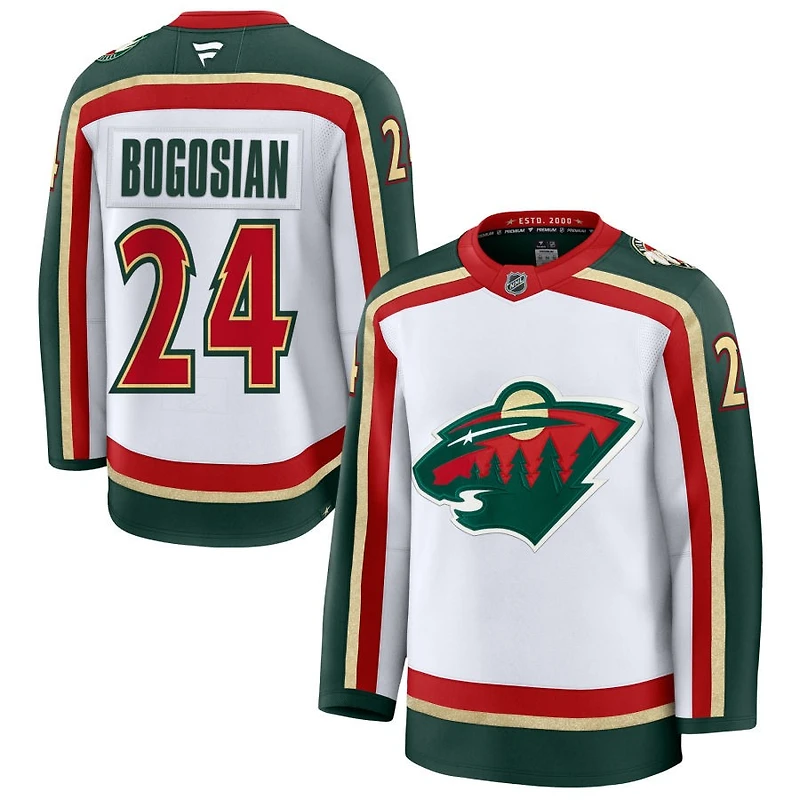 Zach Bogosian Men's Fanatics  White Minnesota Wild 25th Anniversary Premium Custom Jersey