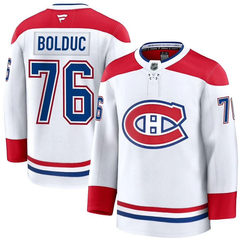 Zachary Bolduc Men's Fanatics White Montreal Canadiens Away Premium Custom Jersey