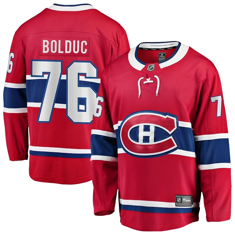 Zachary Bolduc Men's Fanatics Red Montreal Canadiens Home Breakaway Custom Jersey