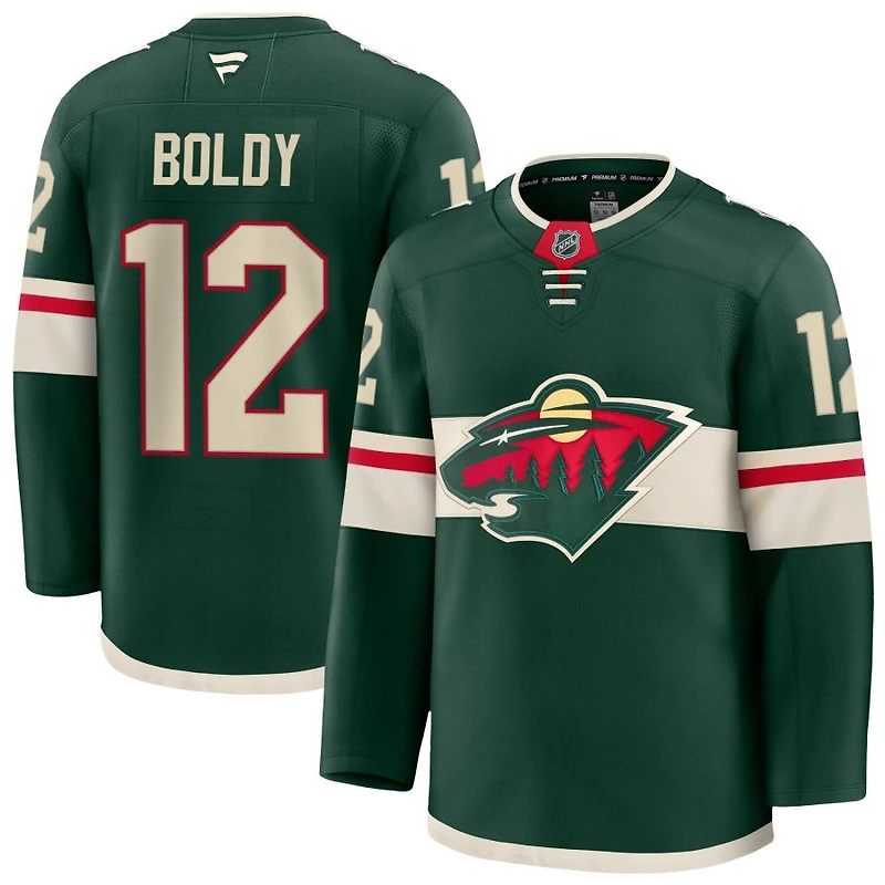 Matt Boldy Men's Fanatics Green Minnesota Wild Home Premium Custom Jersey