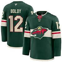 Matt Boldy Men's Fanatics Green Minnesota Wild Home Premium Custom Jersey