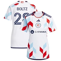 Dean Boltz Women's adidas  White Chicago Fire 2024 A Kit For All Replica Custom Jersey