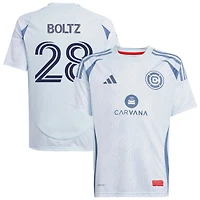 Dean Boltz Youth adidas  Light Blue Chicago Fire 2025 The Municipal Kit Replica Custom Jersey