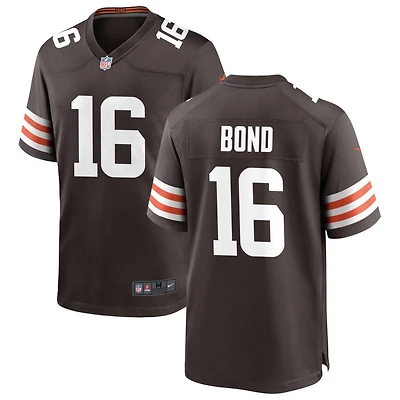 Isaiah Bond Men's Nike Cleveland Browns Brown Custom Game Jersey