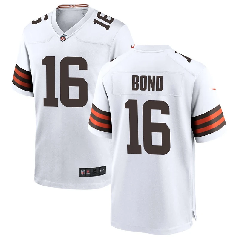 Isaiah Bond Men's Nike White Cleveland Browns Custom Game Jersey