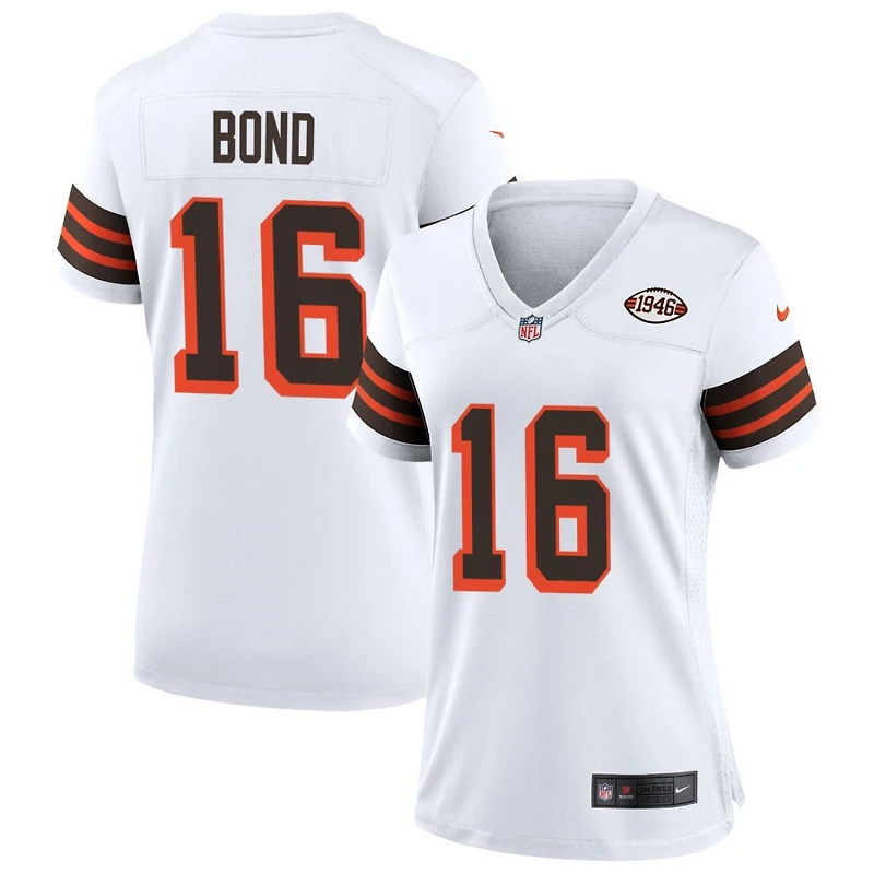 Isaiah Bond Women's Nike White Cleveland Browns 1946 Collection Alternate Custom Jersey