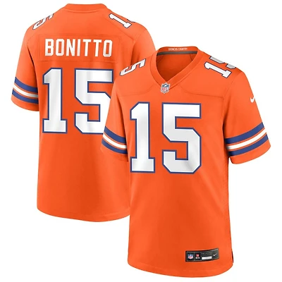 Nik Bonitto Men's Nike Orange Denver Broncos Mile High Collection 1977 Throwback Custom Game Jersey