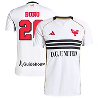 Alex Bono Men's adidas White D.C. United 2025 Third Replica Custom Jersey