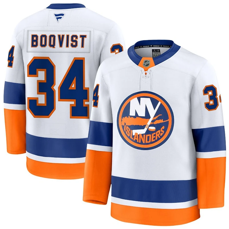 Adam Boqvist Men's Fanatics White New York Islanders Away Premium Custom Jersey