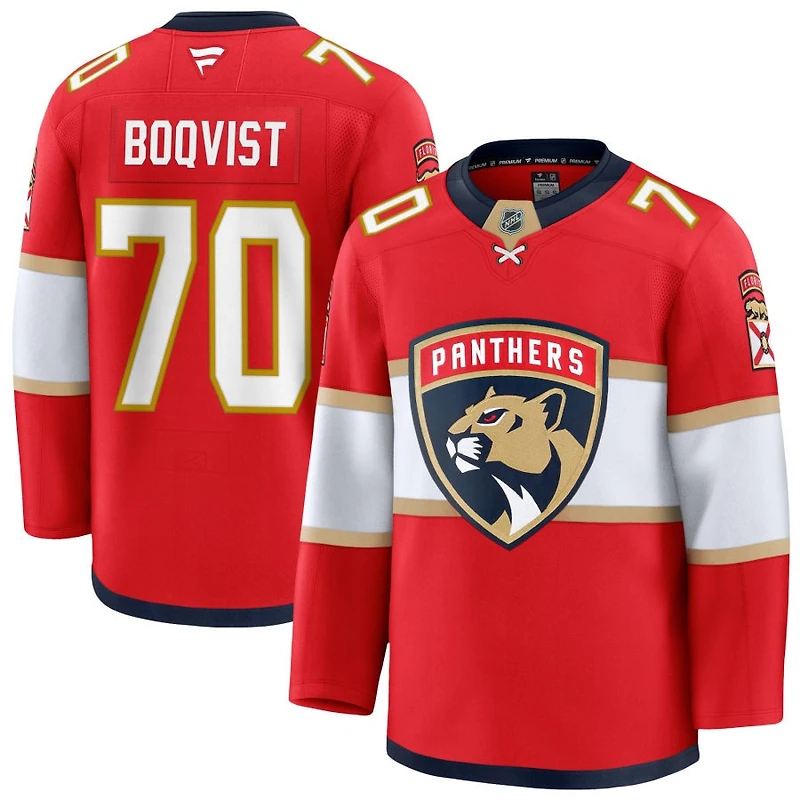 Jesper Boqvist Men's Fanatics Red Florida Panthers Home Premium Custom Jersey