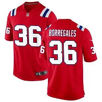 Andy Borregales Men's Nike Red New England Patriots Alternate Custom Jersey