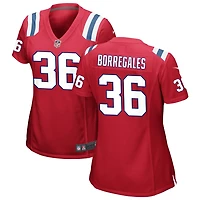 Andy Borregales Women's Nike Red New England Patriots Alternate Custom Jersey