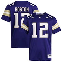 Denzel Boston Men's adidas  Purple Washington Huskies NIL Pick-A-Player Home Premier Football Jersey
