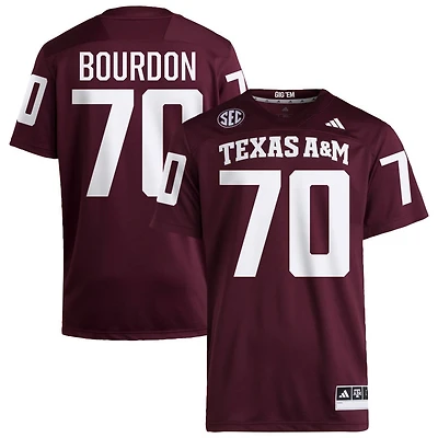 Robert Bourdon Men's adidas  Maroon Texas A&M Aggies NIL Pick-A-Player Home Premier Football Jersey