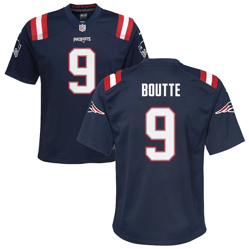 Kayshon Boutte Youth Nike Navy New England Patriots Custom Game Jersey
