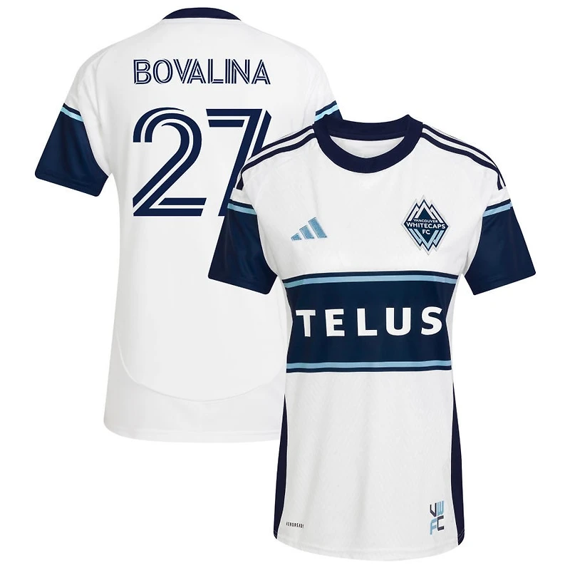 Giuseppe Bovalina Women's adidas  White Vancouver Whitecaps FC 2025 The Peak Replica Custom Jersey