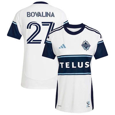 Giuseppe Bovalina Women's adidas  White Vancouver Whitecaps FC 2025 The Peak Replica Custom Jersey
