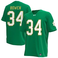 Drayk Bowen Men's Under Armour Kelly Green Notre Dame Fighting Irish Alternate NIL Pick-A-Player Replica Football Jersey