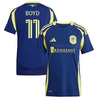 Tyler Boyd Women's adidas  Navy Nashville SC 2025 The Heart of Nashville Kit Replica Custom Jersey