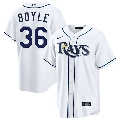Joe Boyle Men's Nike  White Tampa Bay Rays Home Custom Replica Jersey