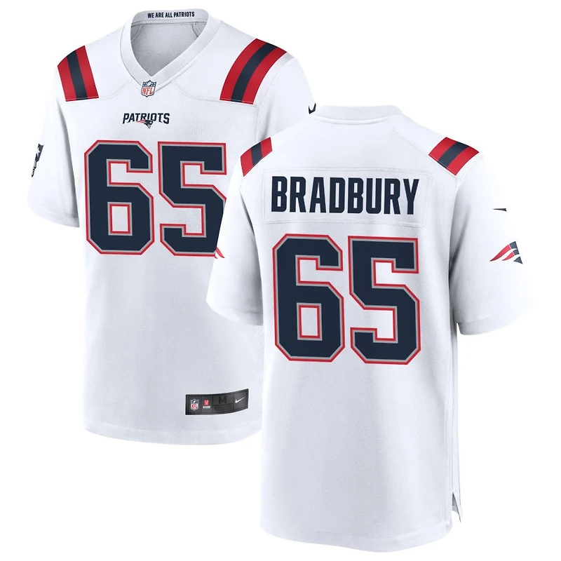 Garrett Bradbury Men's Nike White New England Patriots Custom Game Jersey